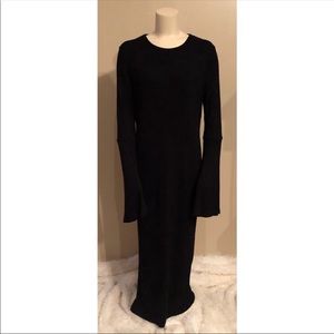 ASOS tall black ribbed knit maxi dress